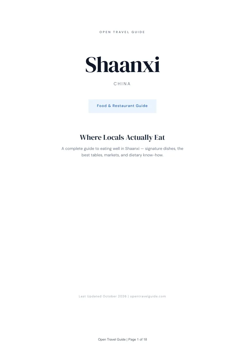 Shaanxi Food & Restaurant Guide: Cover