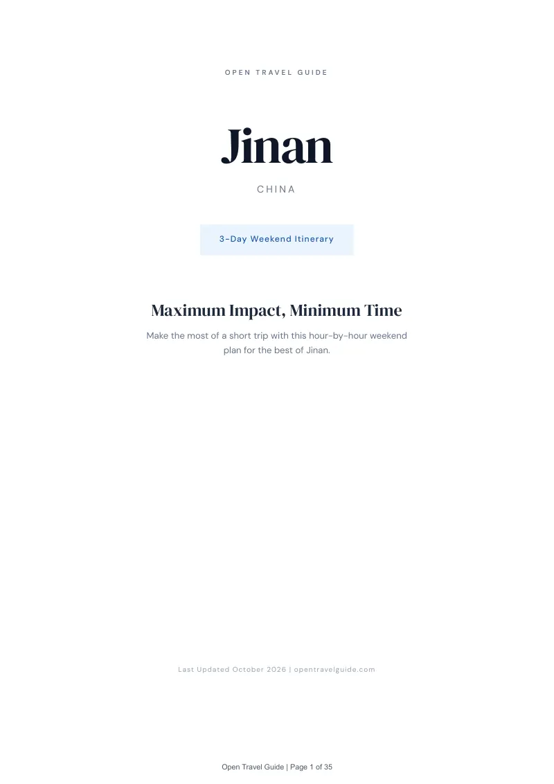 Jinan Complete Travel Bundle: 3-day itinerary · Cover