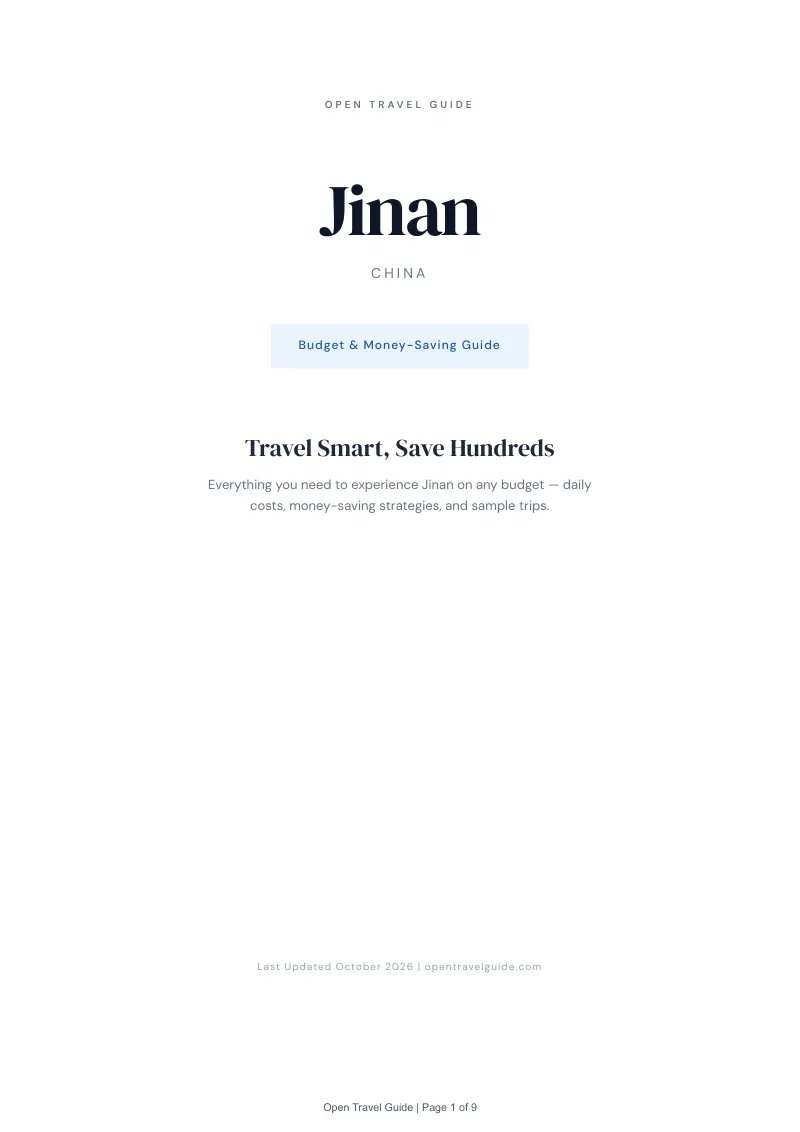 Jinan Complete Travel Bundle: Budget guide · Cover