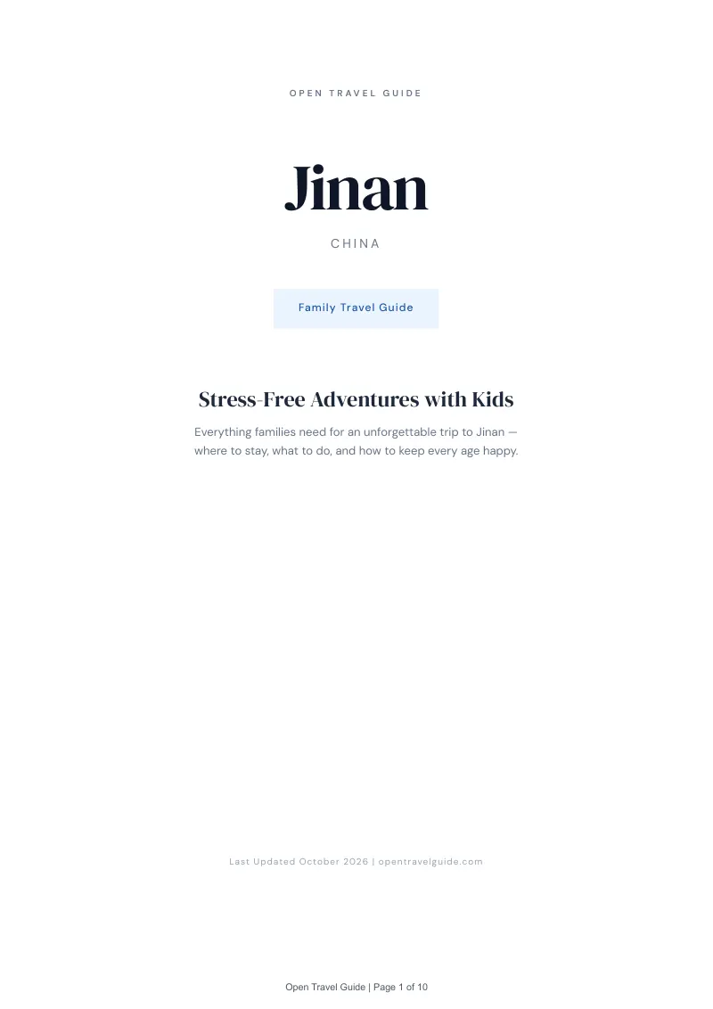 Jinan Complete Travel Bundle: Family guide · Cover
