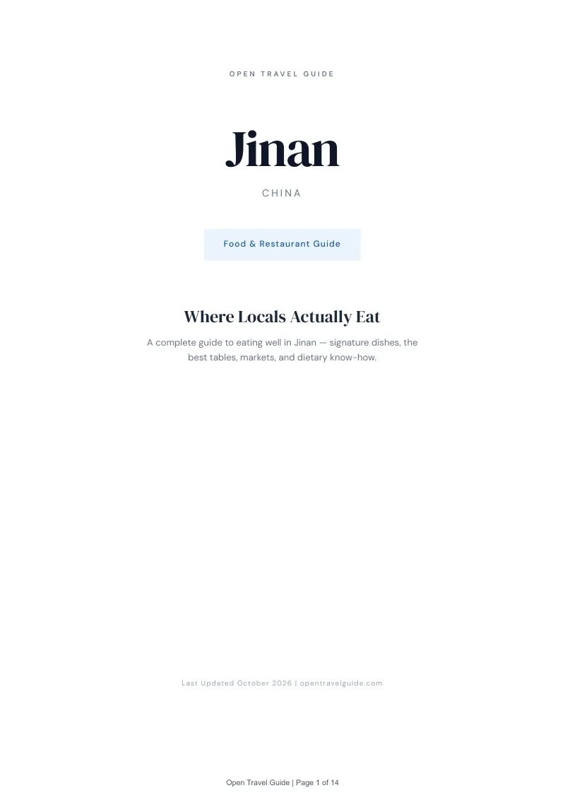 Jinan Complete Travel Bundle: Food guide · Cover