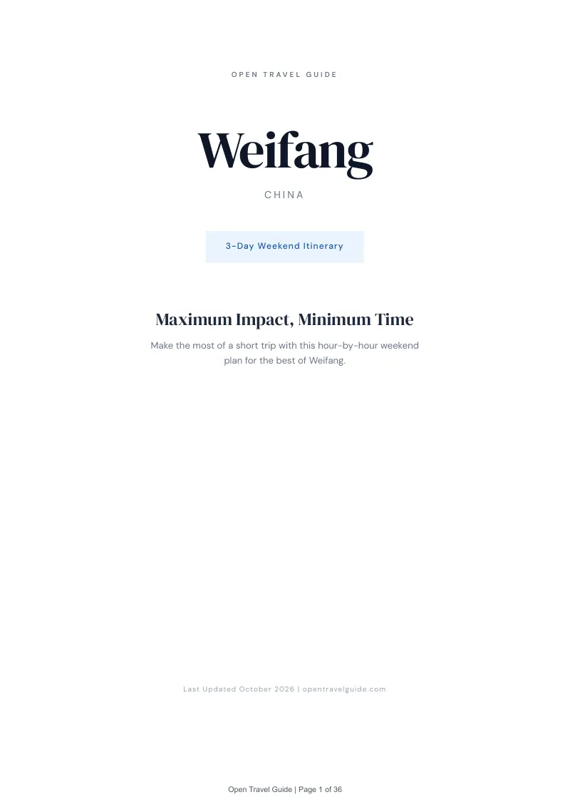 Weifang Complete Travel Bundle: 3-day itinerary · Cover