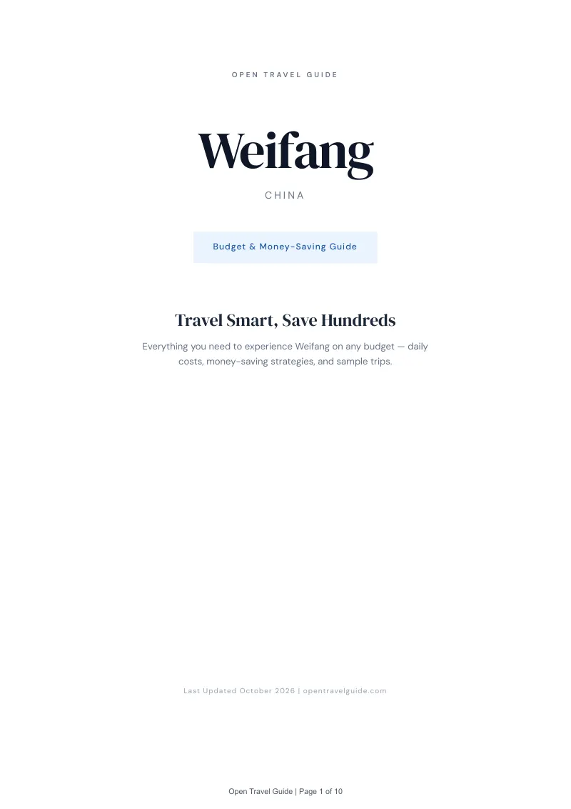 Weifang Complete Travel Bundle: Budget guide · Cover