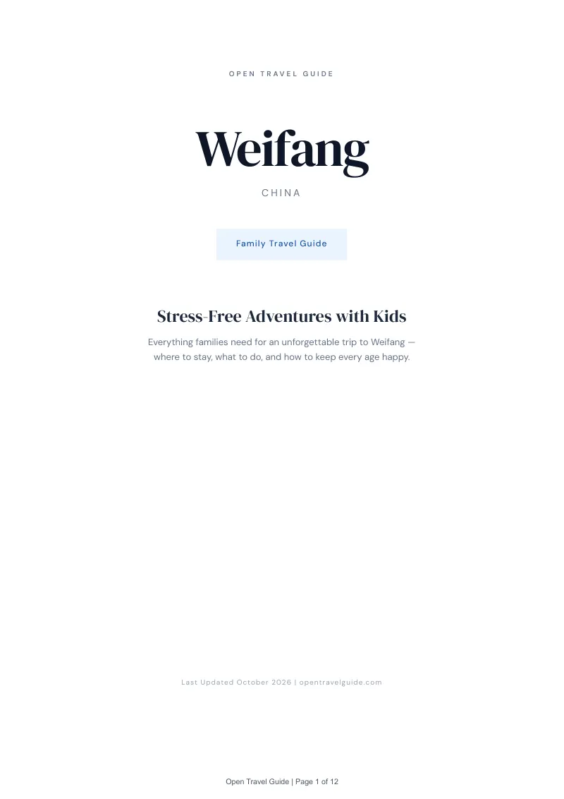 Weifang Complete Travel Bundle: Family guide · Cover