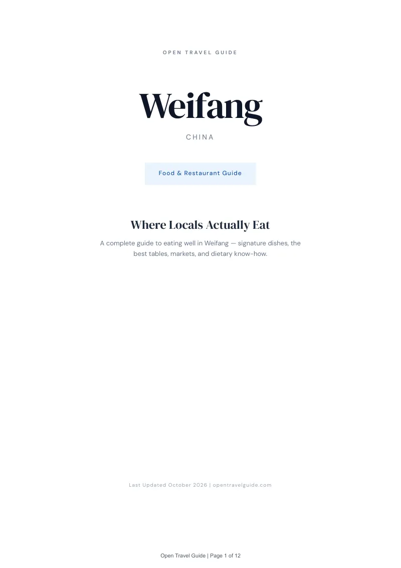 Weifang Complete Travel Bundle: Food guide · Cover