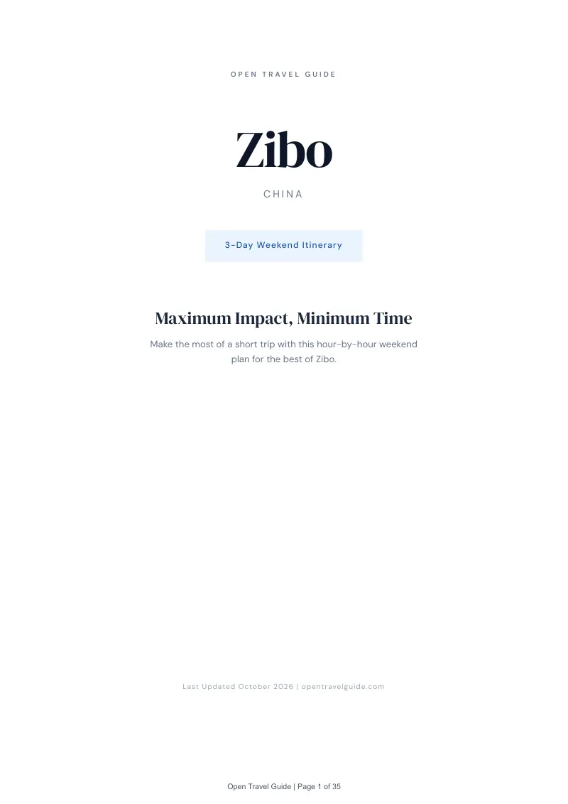 Zibo 3-Day Weekend Itinerary: Cover