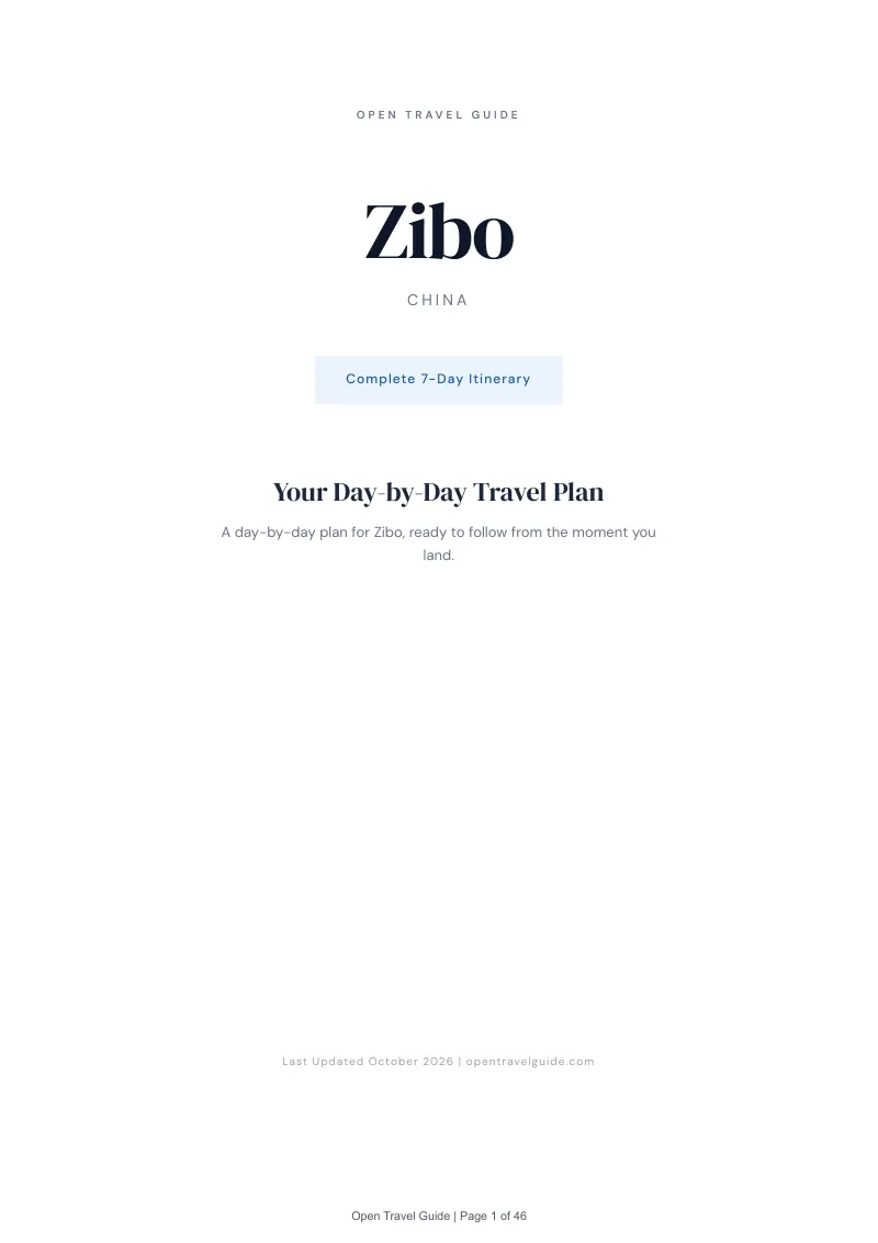 Zibo 7-Day Itinerary: Cover