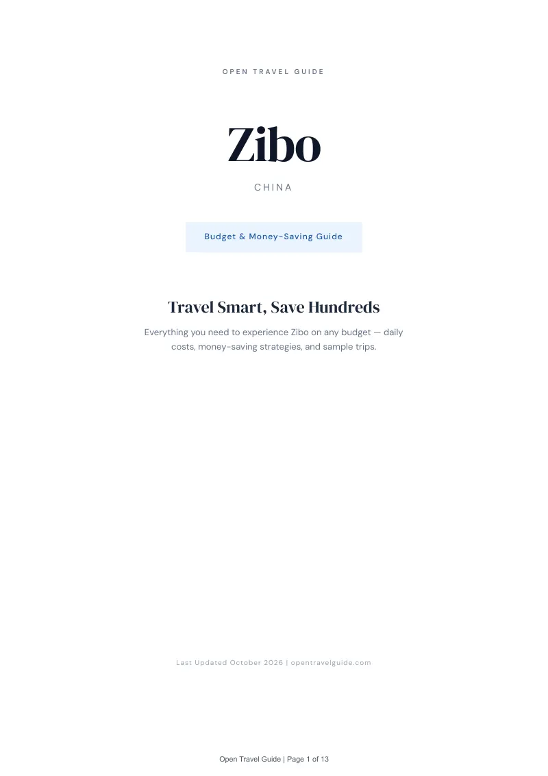 Zibo Budget & Money-Saving Guide: Cover