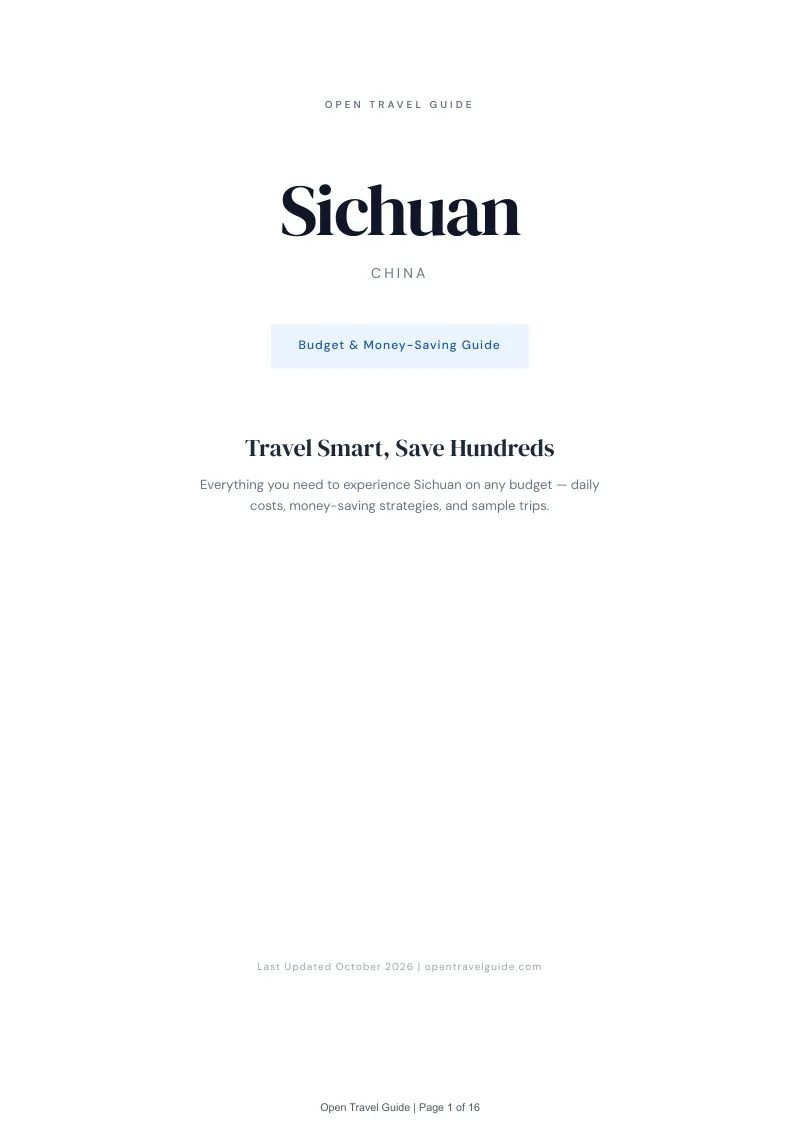 Sichuan Budget & Money-Saving Guide: Cover