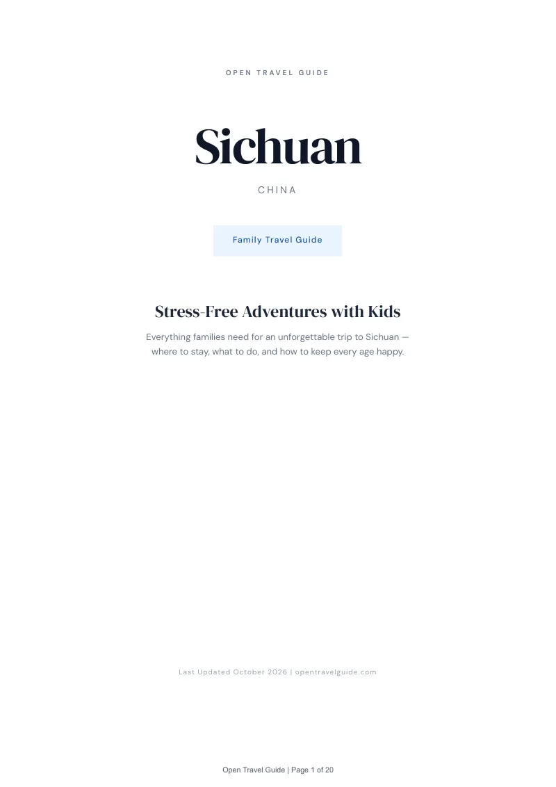 Sichuan Family Travel Guide: Cover