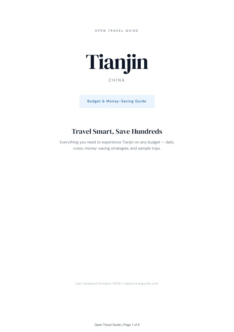 Tianjin Budget & Money-Saving Guide: Cover