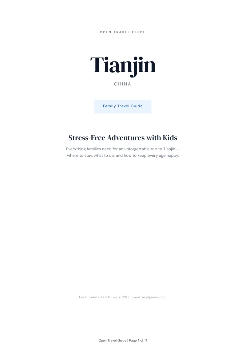 Tianjin Complete Travel Bundle: Family guide · Cover