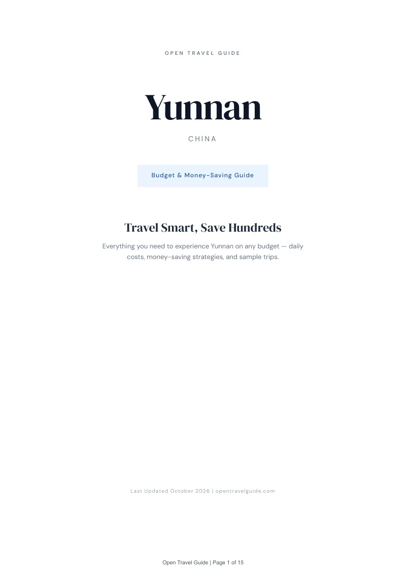 Yunnan Budget & Money-Saving Guide: Cover