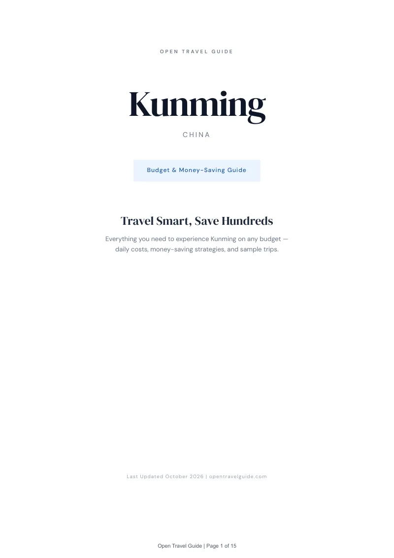 Kunming Budget & Money-Saving Guide: Cover
