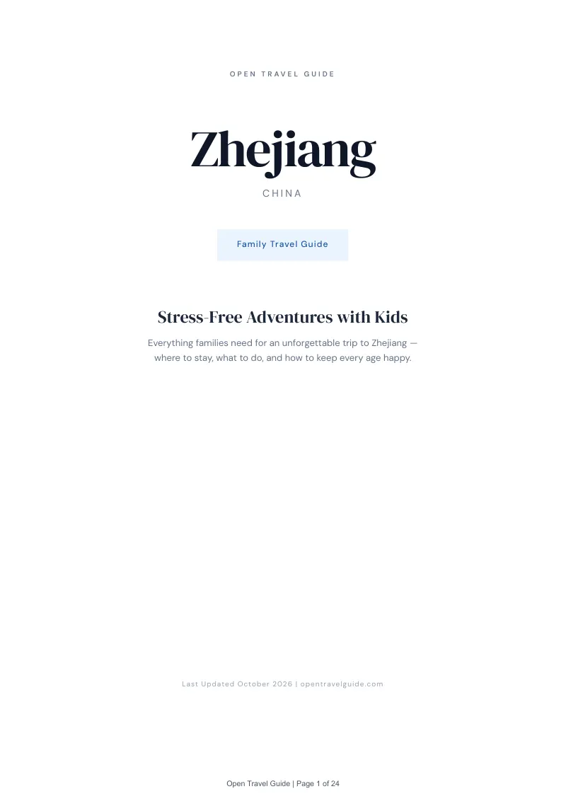 Zhejiang Family Travel Guide: Cover