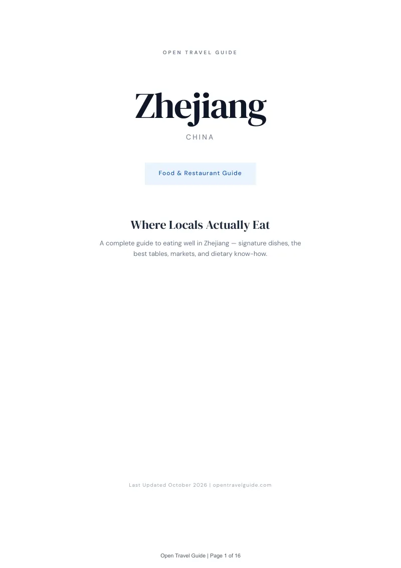 Zhejiang Food & Restaurant Guide: Cover