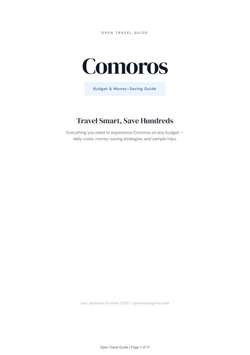 Comoros Budget & Money-Saving Guide: Cover