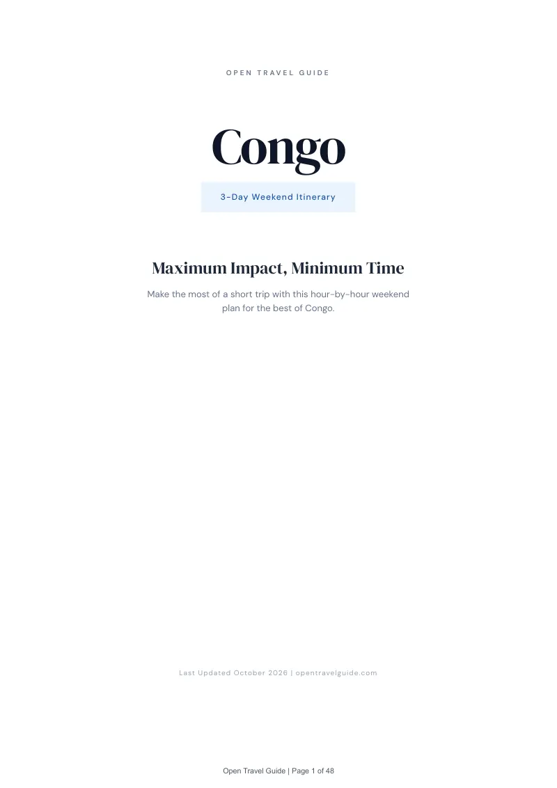 Congo 3-Day Weekend Itinerary: Cover
