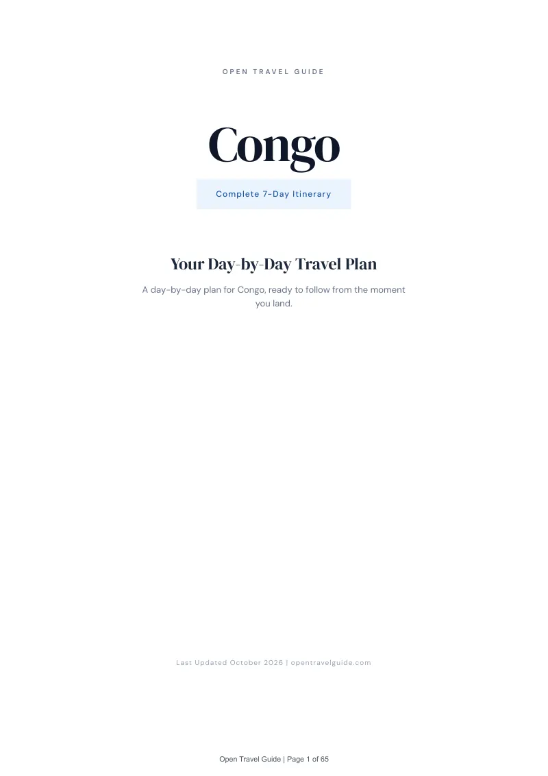 Congo 7-Day Itinerary: Cover