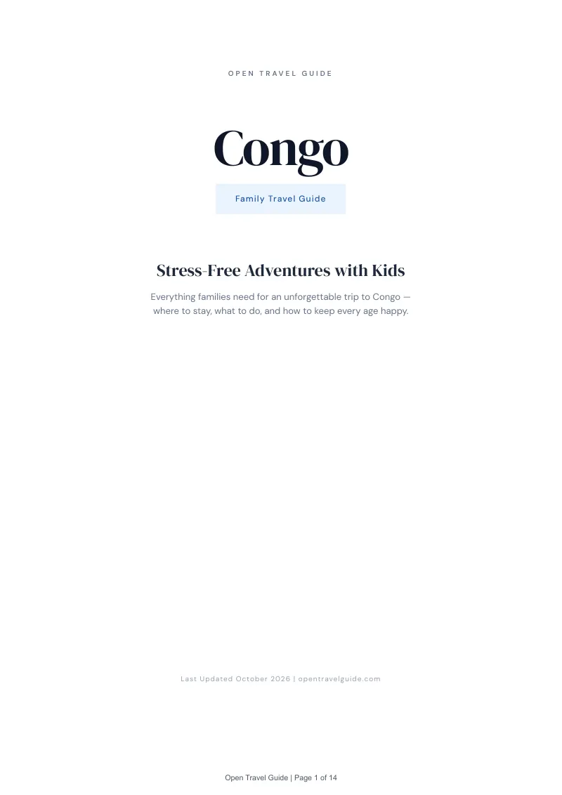 Congo Family Travel Guide: Cover
