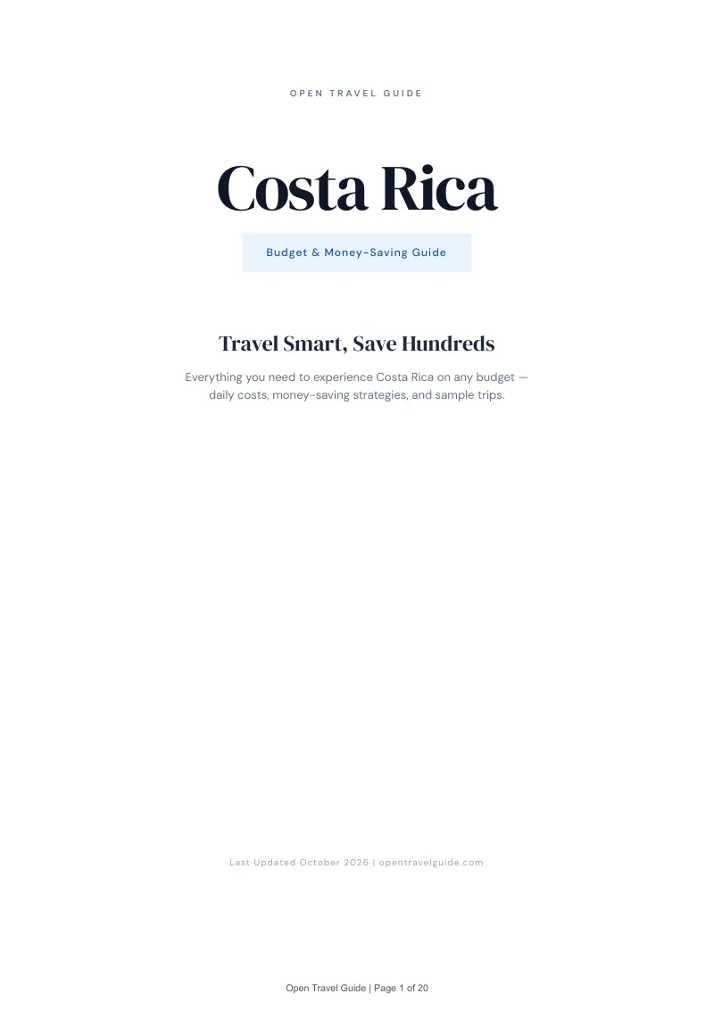 Costa Rica Budget & Money-Saving Guide: Cover