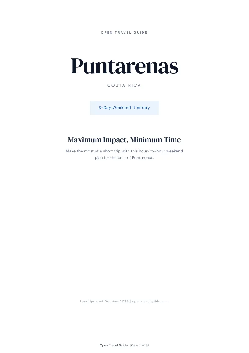 Puntarenas 3-Day Weekend Itinerary: Cover