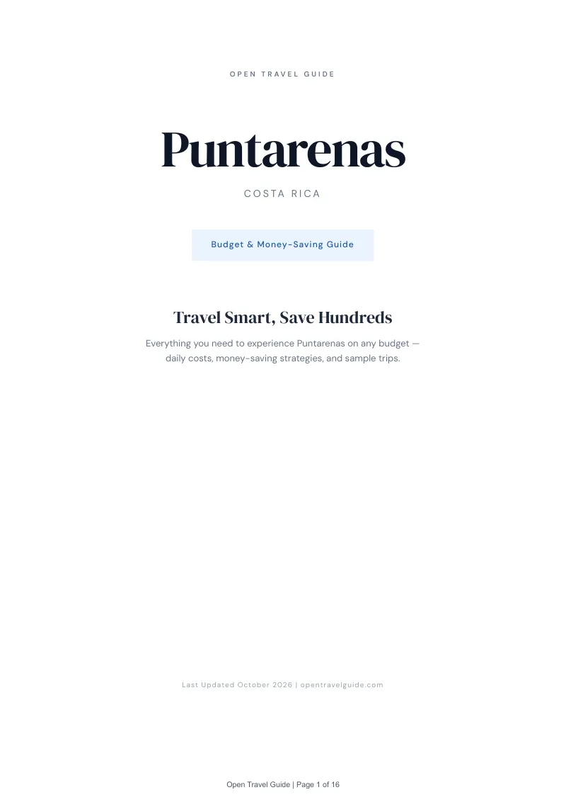 Puntarenas Budget & Money-Saving Guide: Cover