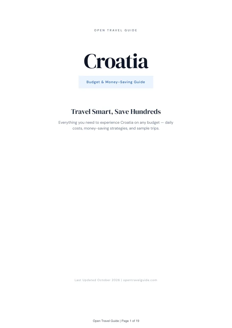 Croatia Budget & Money-Saving Guide: Cover