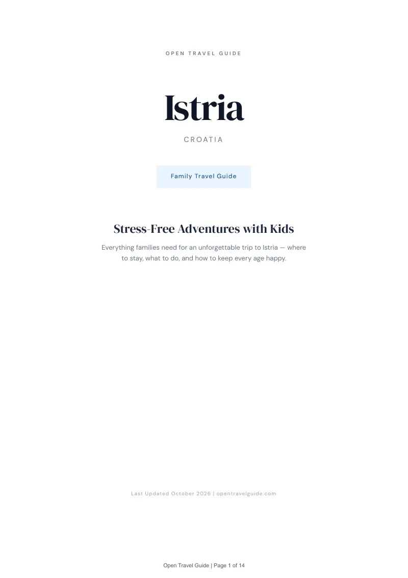 Istria Family Travel Guide: Cover