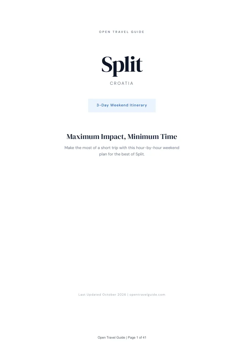 Split 3-Day Weekend Itinerary: Cover