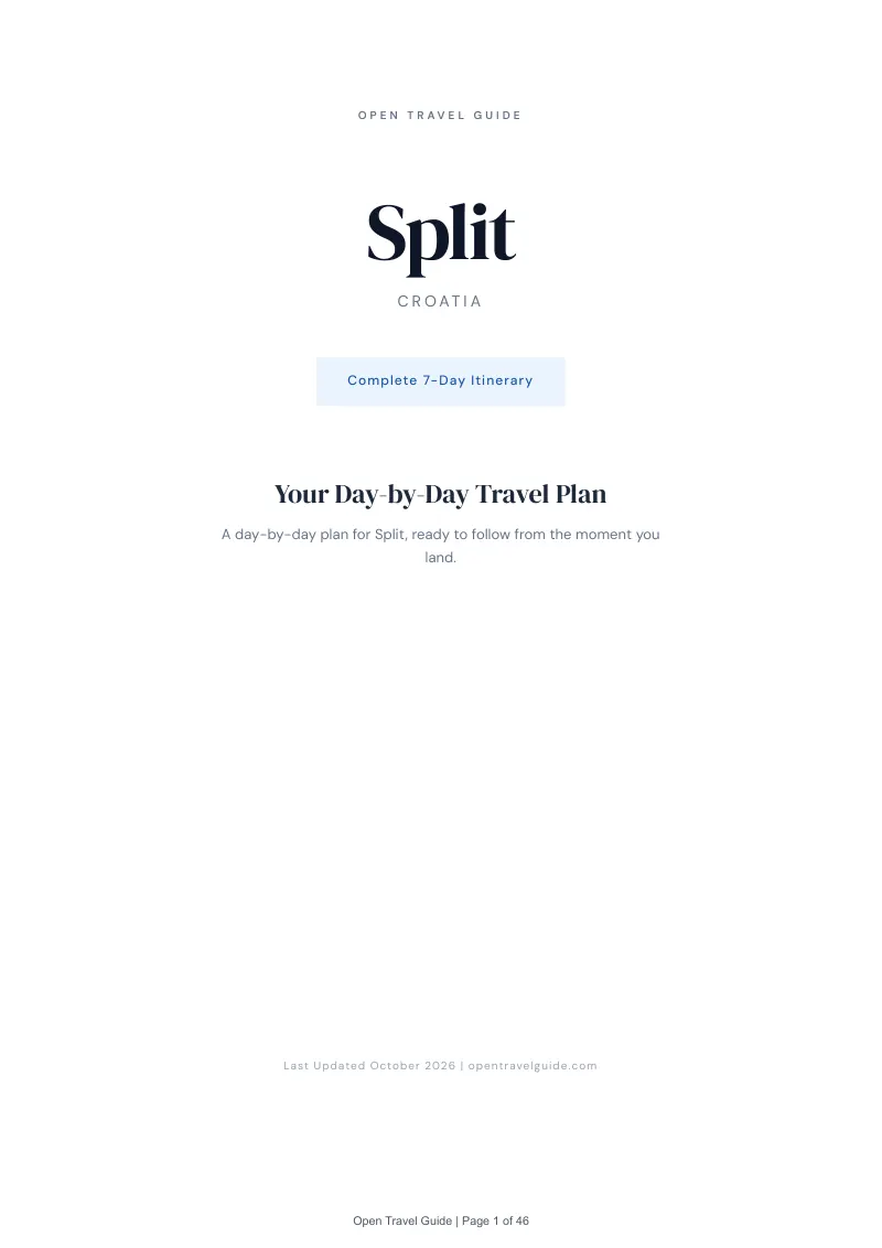 Split 7-Day Itinerary: Cover