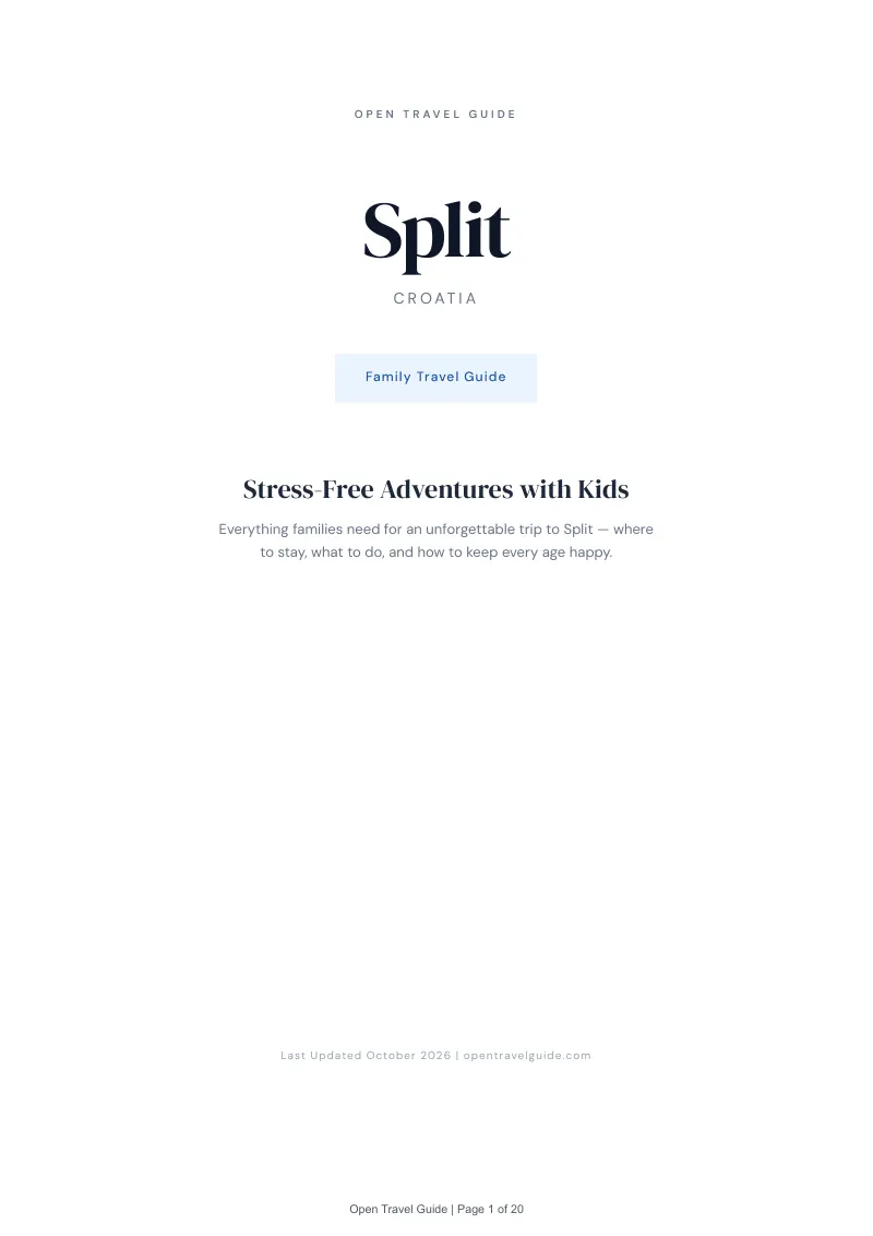Split Family Travel Guide: Cover