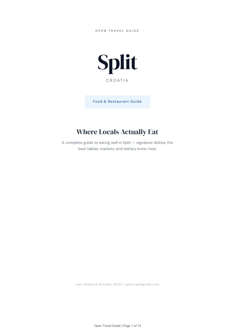 Split Food & Restaurant Guide: Cover
