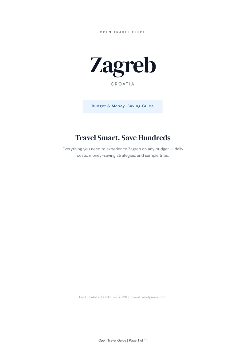 Zagreb Budget & Money-Saving Guide: Cover