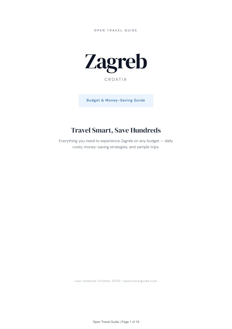 Zagreb Budget & Money-Saving Guide: Cover