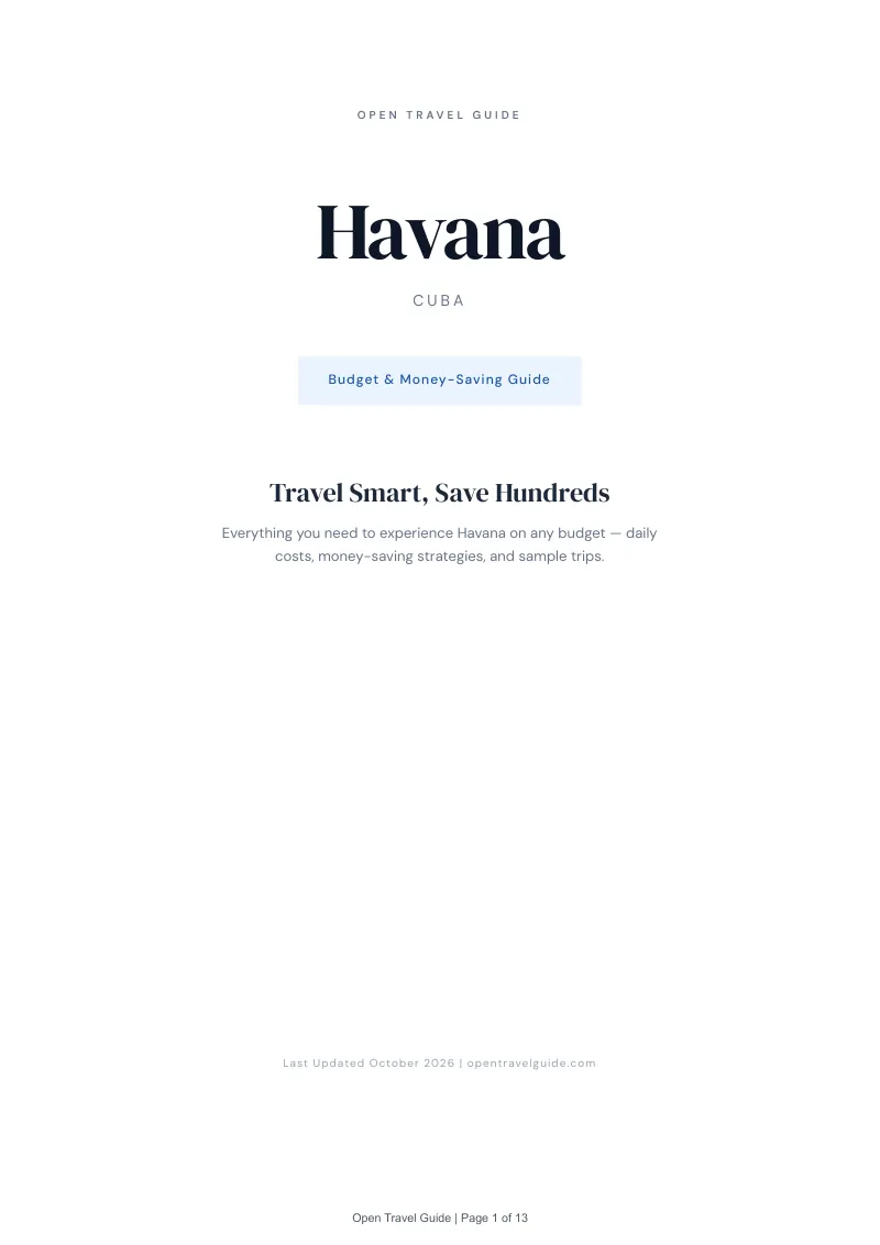 Havana Budget & Money-Saving Guide: Cover