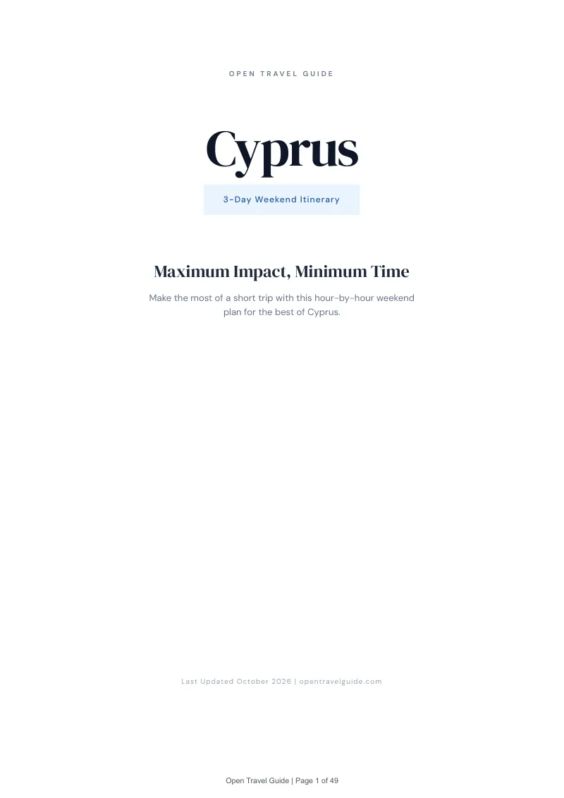 Cyprus 3-Day Weekend Itinerary: Cover