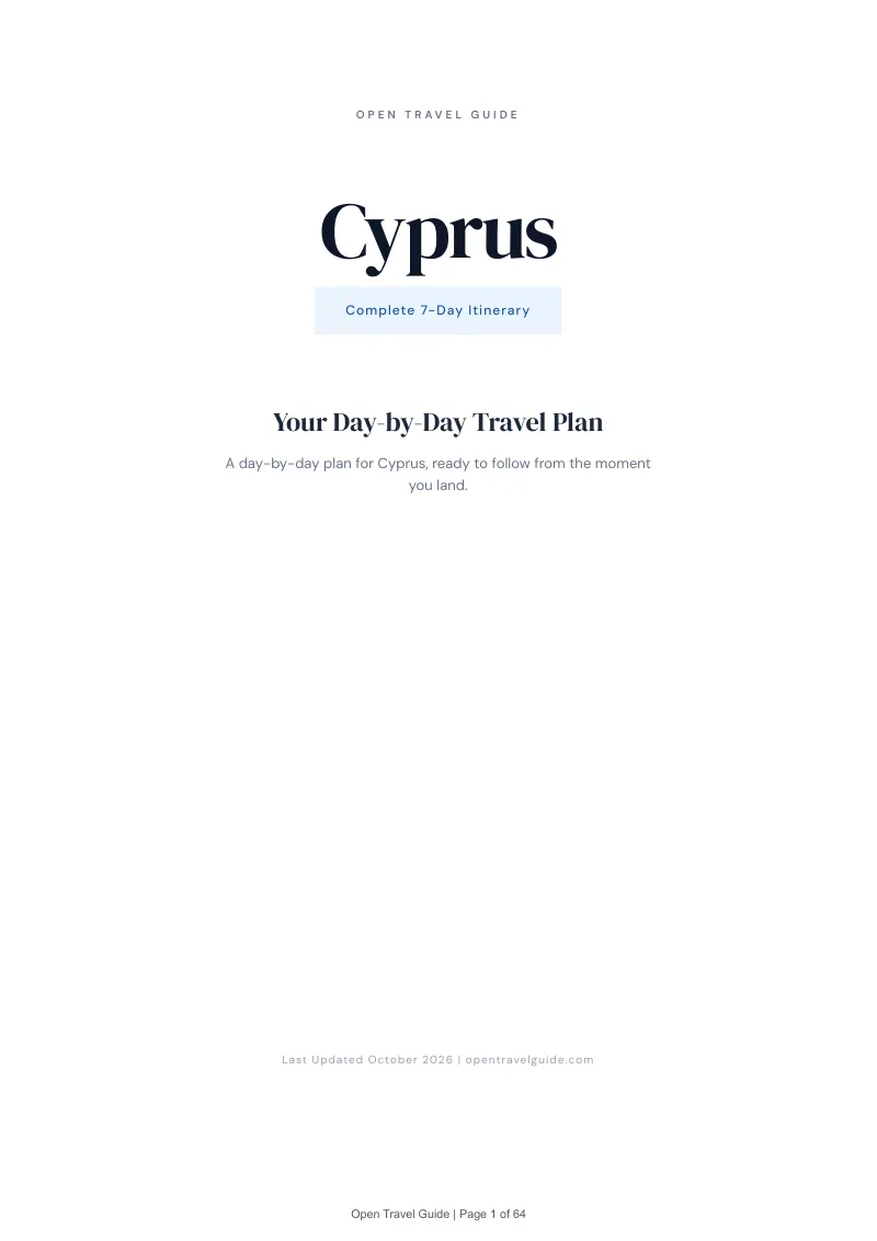 Cyprus 7-Day Itinerary: Cover