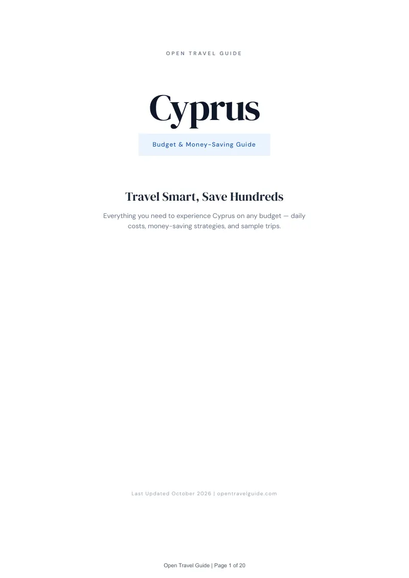 Cyprus Budget & Money-Saving Guide: Cover