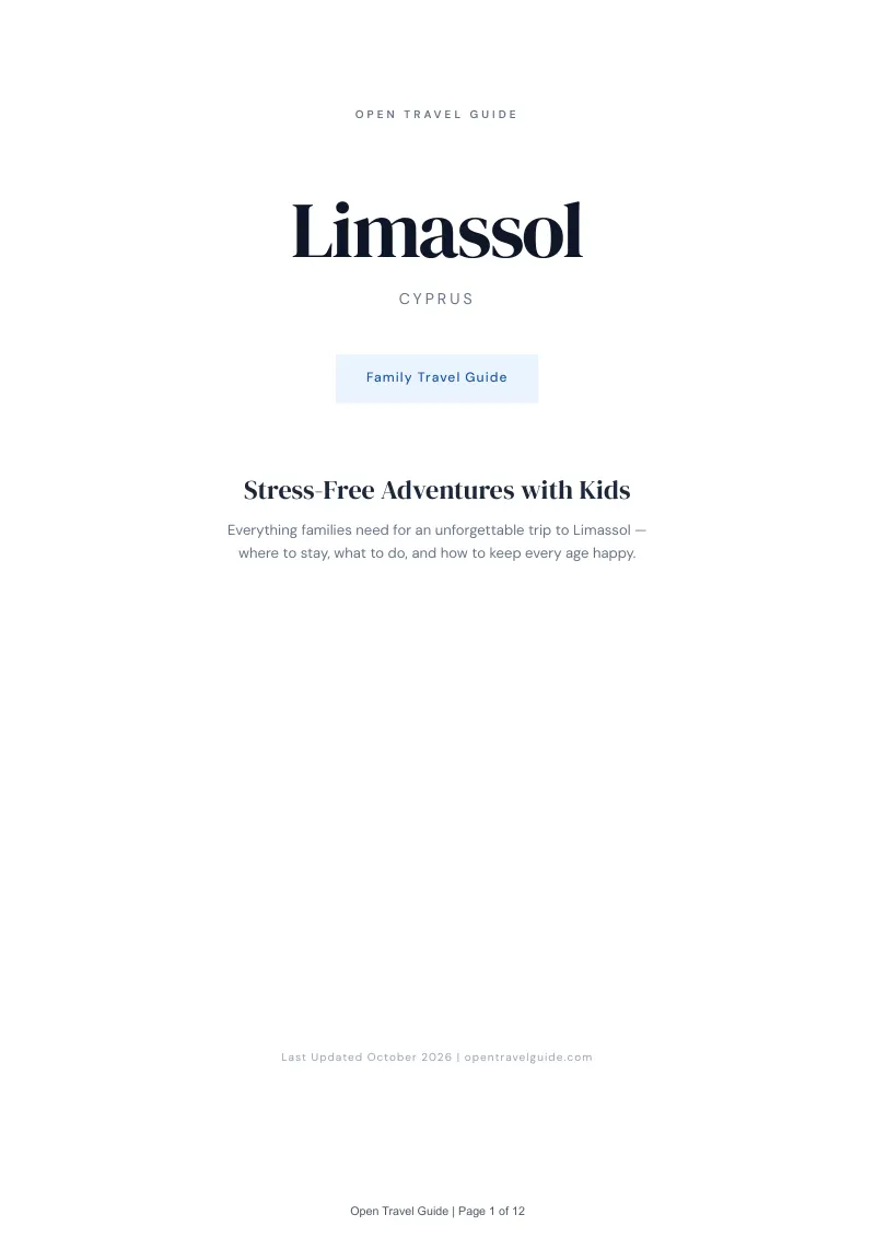 Limassol Family Travel Guide: Cover