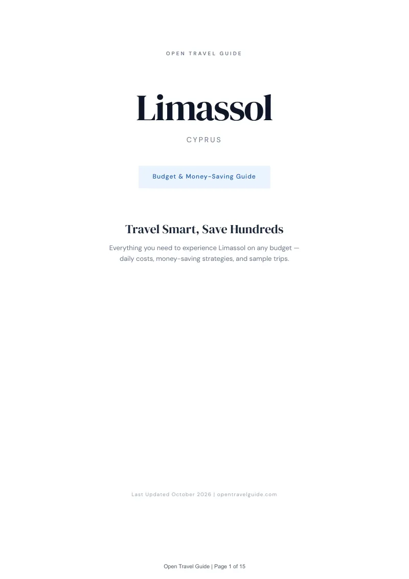 Limassol Budget & Money-Saving Guide: Cover