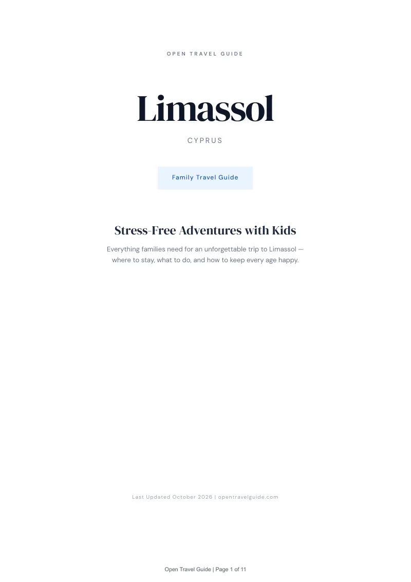 Limassol Family Travel Guide: Cover