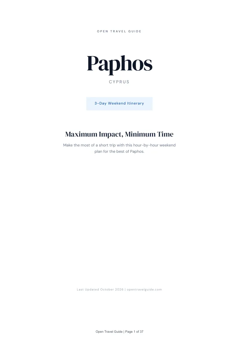 Paphos 3-Day Weekend Itinerary: Cover