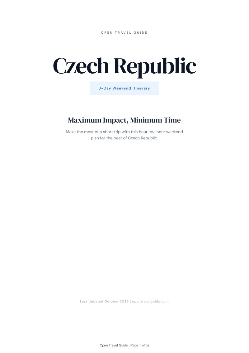 Czech Republic 3-Day Weekend Itinerary: Cover