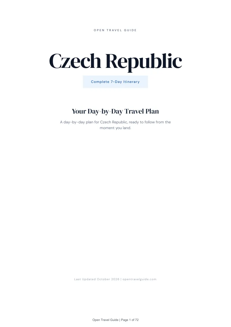 Czech Republic 7-Day Itinerary: Cover