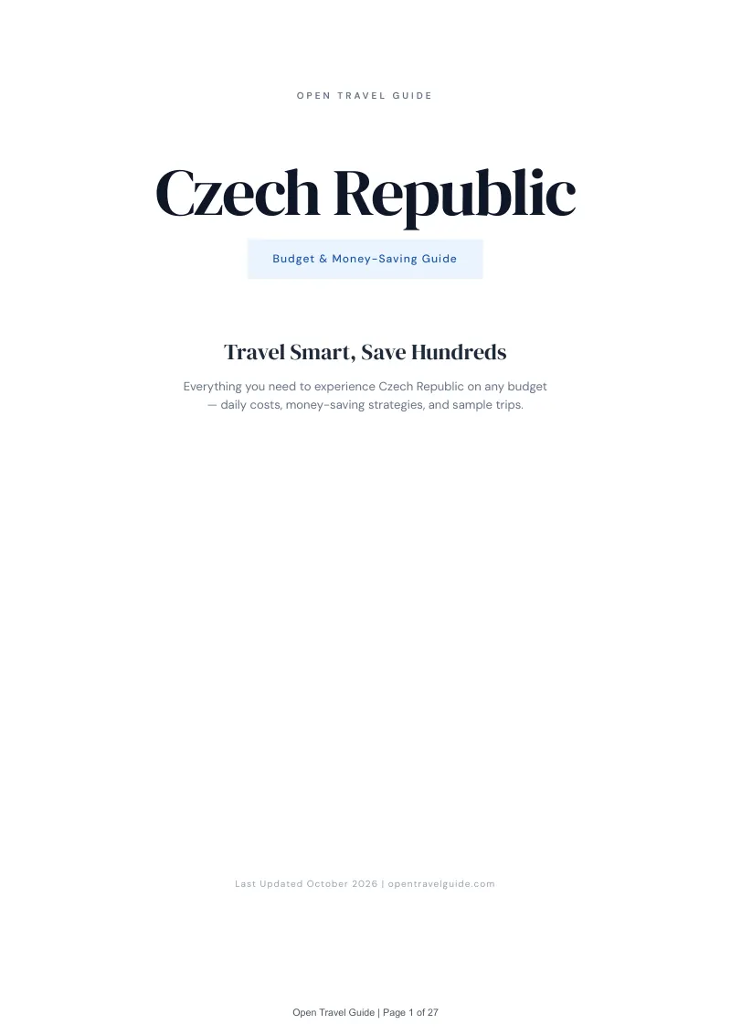 Czech Republic Budget & Money-Saving Guide: Cover