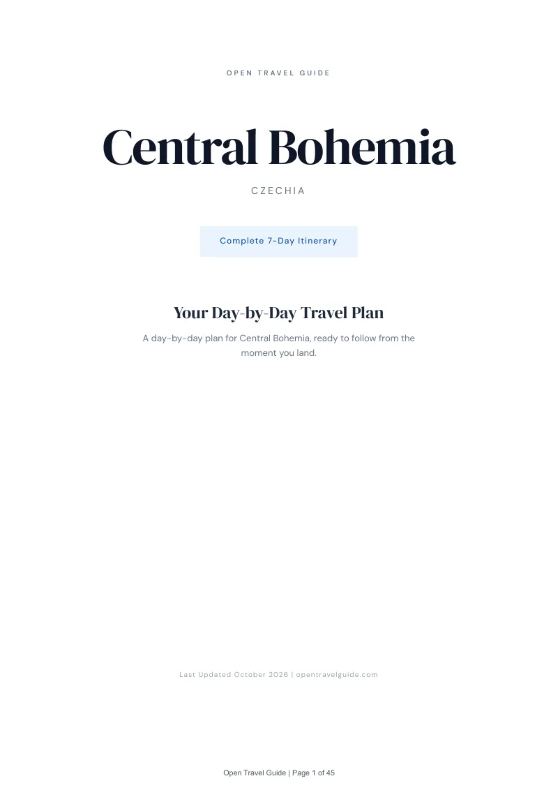 Central Bohemia 7-Day Itinerary: Cover