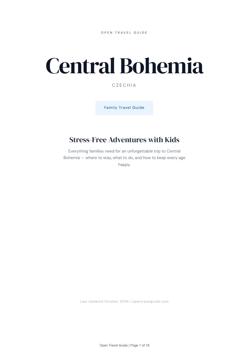 Central Bohemia Family Travel Guide: Cover