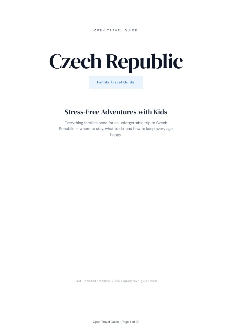 Czech Republic Family Travel Guide: Cover