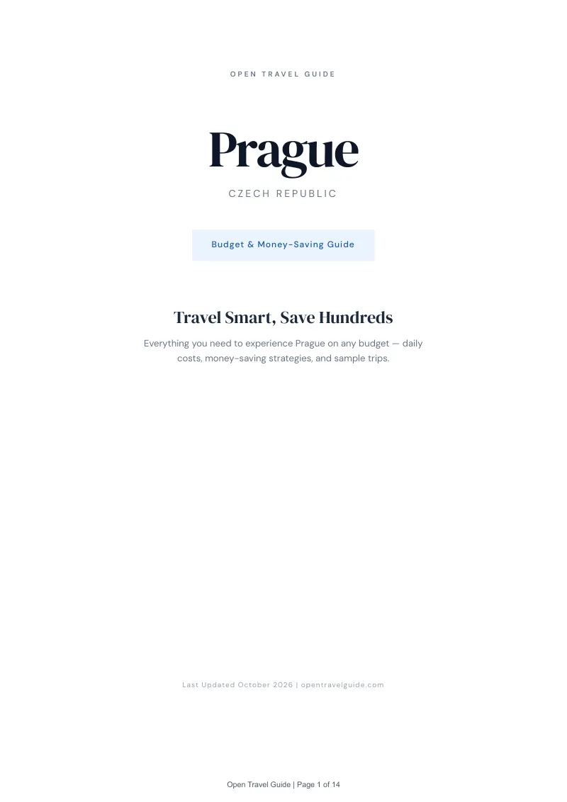 Prague Budget & Money-Saving Guide: Cover
